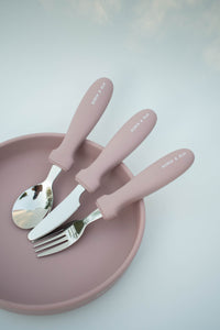 Silicone Suction Plate + Cutlery Set
