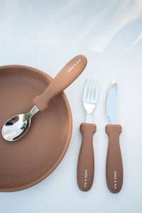 Silicone Suction Plate + Cutlery Set