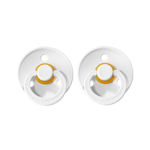 BIBS Dummies - Twin Pack -  Size 1 - White