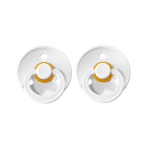 BIBS Dummies - Twin Pack -  Size 1 - White