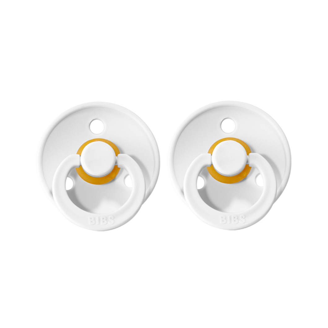 BIBS Dummies - Twin Pack -  Size 1 - White