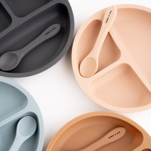 Silicone Suction Plate + Spoon Set