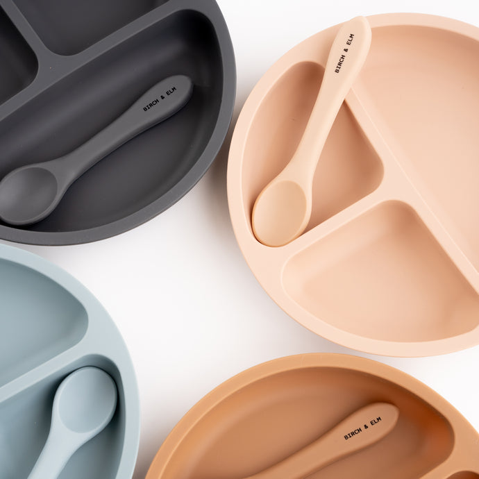 Silicone Suction Plate + Spoon Set