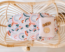 Load image into Gallery viewer, Snuggle Hunny Kids Rainbow Baby Bassinet / Change Pad cover