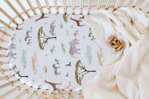 Snuggle Hunny Kids Safari Bassinet and Moses Basket Fitted Sheet / Change Pad Cover