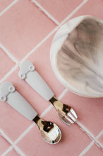 Load image into Gallery viewer, Silicone &amp; Stainless steel Cutlery Set