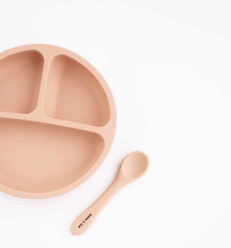 Silicone Suction Plate + Spoon Set