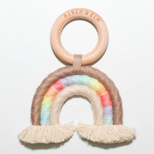 Load image into Gallery viewer, Birch &amp; Elm Rainbow Macrame Teether