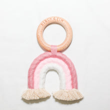 Load image into Gallery viewer, Birch &amp; Elm Rainbow Macrame Teether