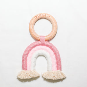 Birch & Elm Rainbow Macrame Teether